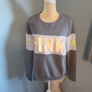 Pink Victoria's Secret leopard animal print sweater